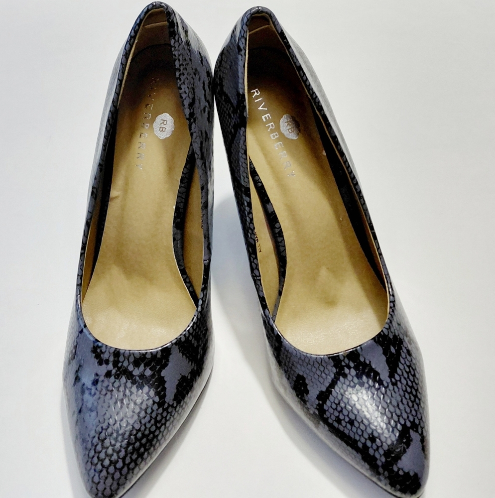 RIVERBERRY Women's Gaby01 Fashion Stiletto Heels- 8.5
